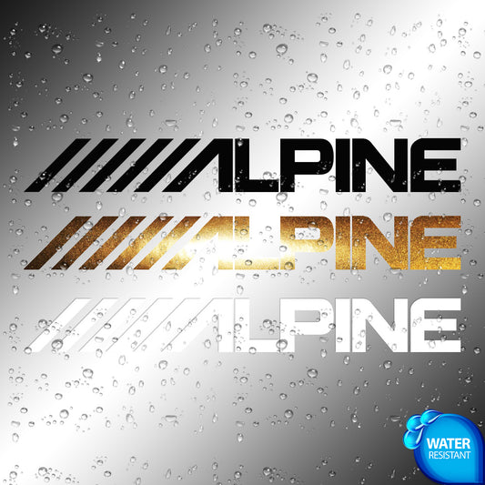 Alpine Gold Chrome Sticker Decals (not printed)