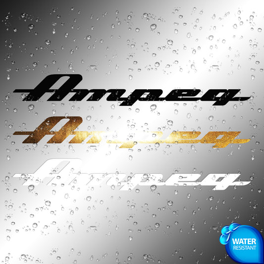 Ampeg Gold Chrome Sticker Decals (not printed)